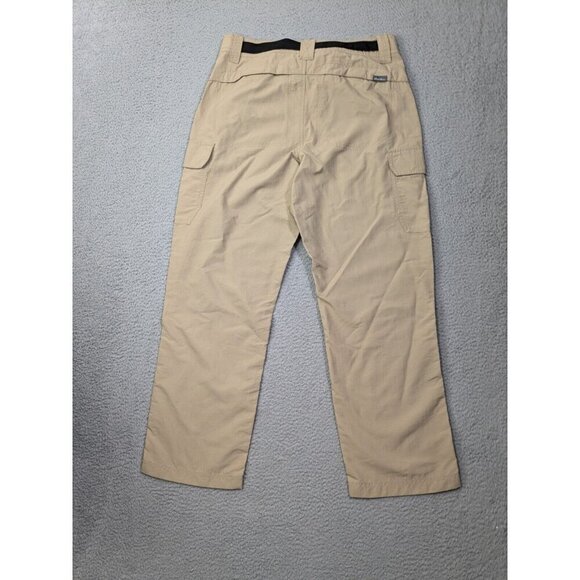 Eddie Bauer Travex Pants Mens 32x30 (Meas 31x28.5) Belted Cargo Hiking Beige - Picture 2 of 13